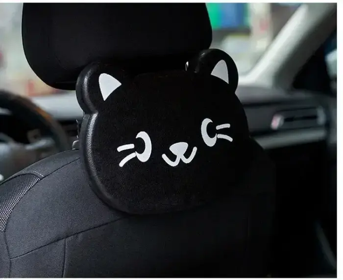 Складной автомобильный столик для детей, форма кота – чёрный Фото num