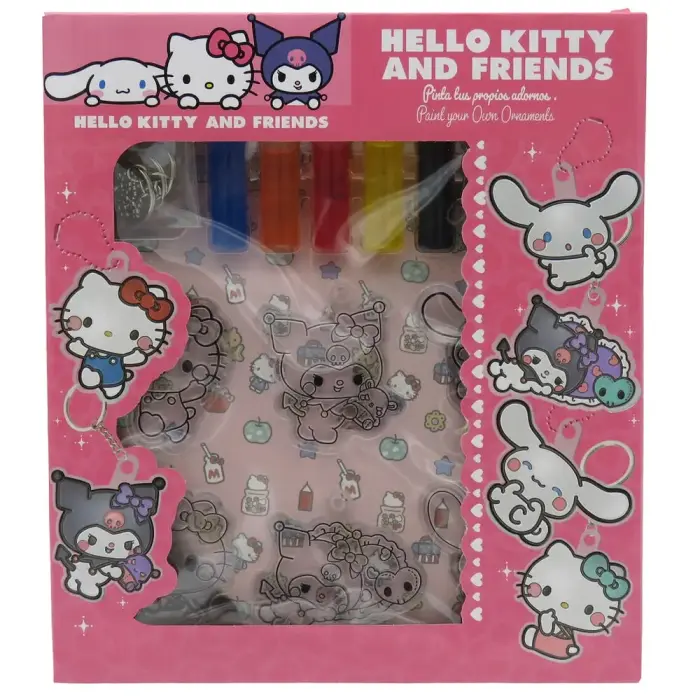 Hello Kitty and Friends pakabukų rinkinys dažymui