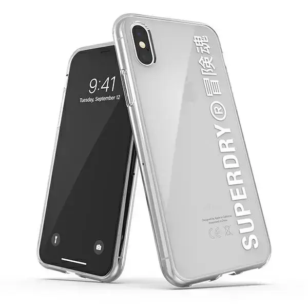 SuperDry Snap iPhone X|Xs Clear Case White