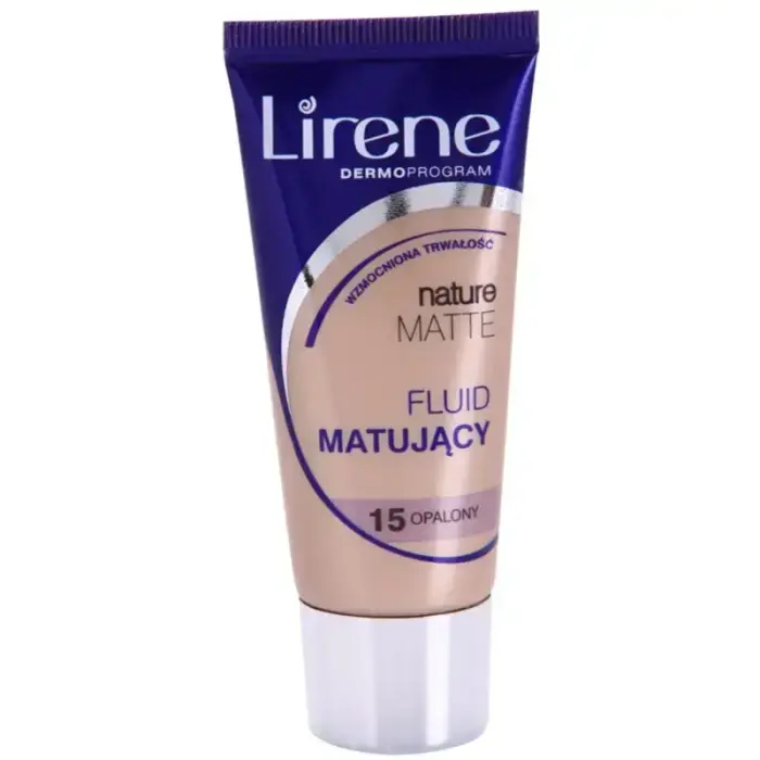 Lirene Nature Matte Skystas Makiažo Pagrindas, Matinantis, Ilgalaikiam Efektui, Spalva 15 Įdegęs, 30 ml