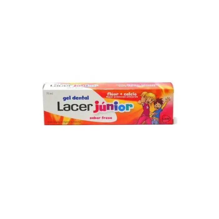 Lacer Junior зубной гель 75мл Клубничный