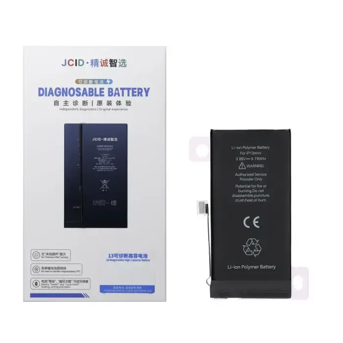 JCID diagnosticējams akumulators iPhone 13 Mini 2520 mAh (liela ietilpība)
