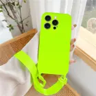 Strap Silicone Case for iPhone 15 Plus, Lime — Photo 7