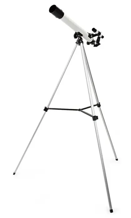 NEDIS teleskop SCTE5060WT/ clona 50 mm/ ohnisková vzdálenost 600 mm/ hledáček 5 x 24/ výška 125 cm/ Tripod/ bílo-melns