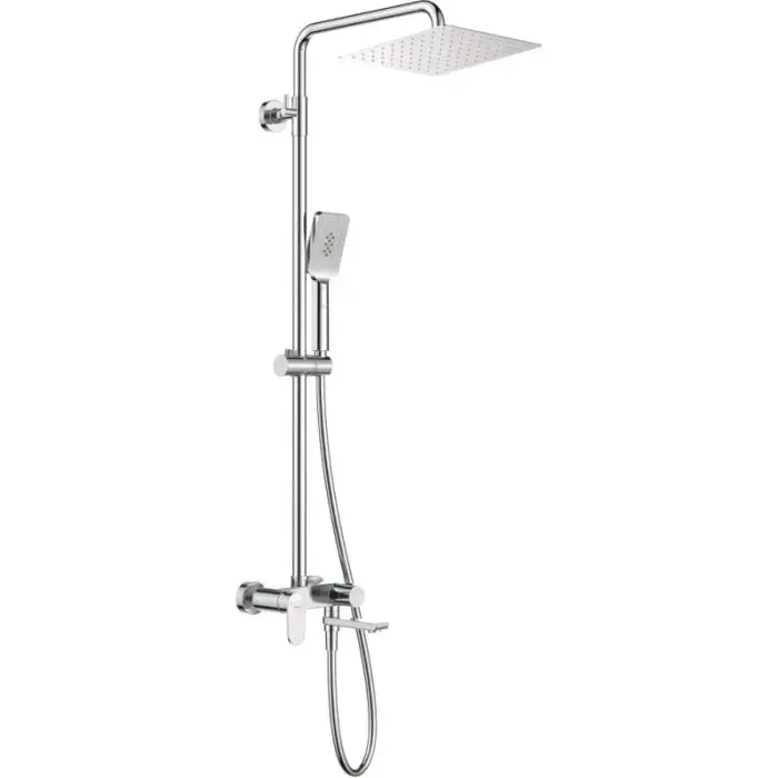 Rain shower with bathtub tap - movable spout