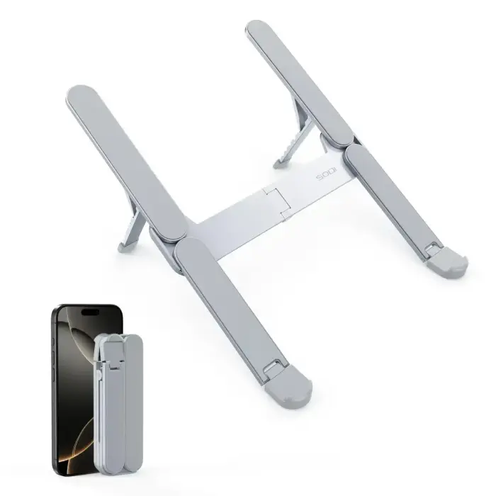 SODI Foldable Compact Mini Laptop Stand – Gray Mini