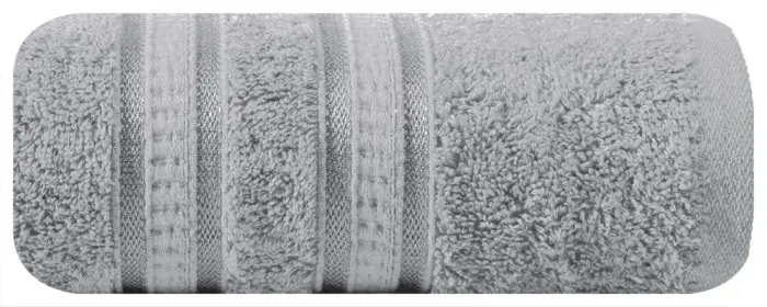 Ręcznik Mila 50x90 srebrny bambusowy frotta 500g/m2 Eurofirany
