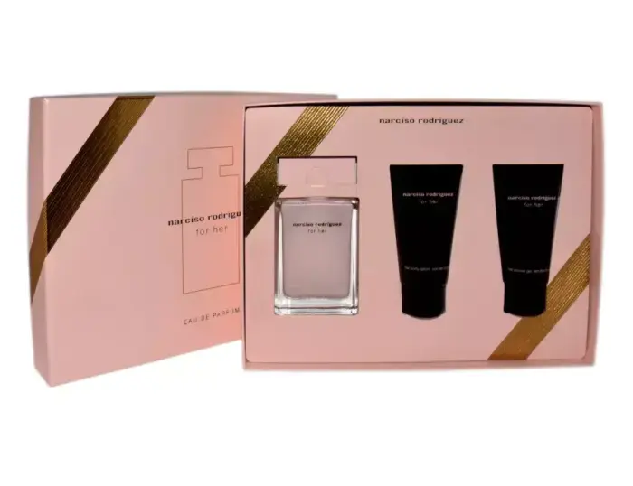 Set Narciso Rodriguez For Her Edp 50ml + Body Lotion 50ml + Shower Gel 50ml