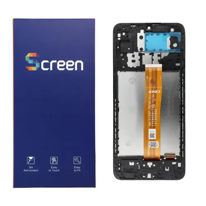 Originalus LCD ekranas SAMSUNG A12 (A127) OEM su rėmeliu
