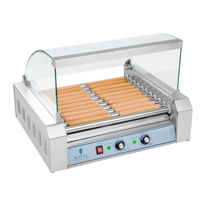 Роликовый гриль с крышкой Royal Catering RCHG-11E, 11 роликов