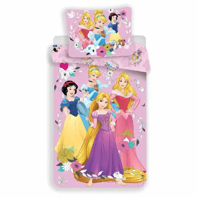 Gultas veļas komplekts 140x200 cm Princeses 6763 Rozā