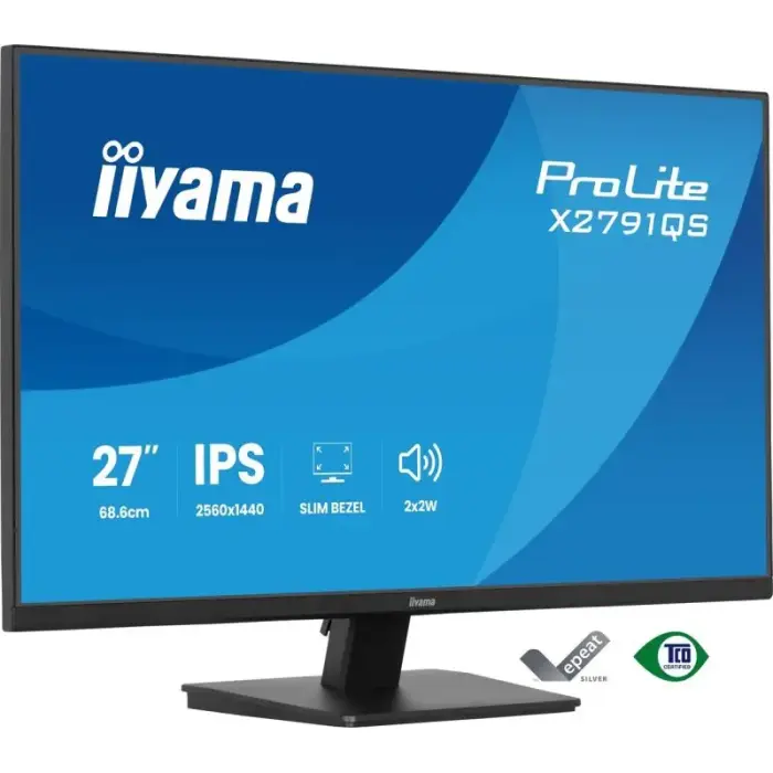 iiyama ProLite X2791QS-B1 datora monitors 68.6 cm (27") 2560 x 1440 px Quad HD LED melns