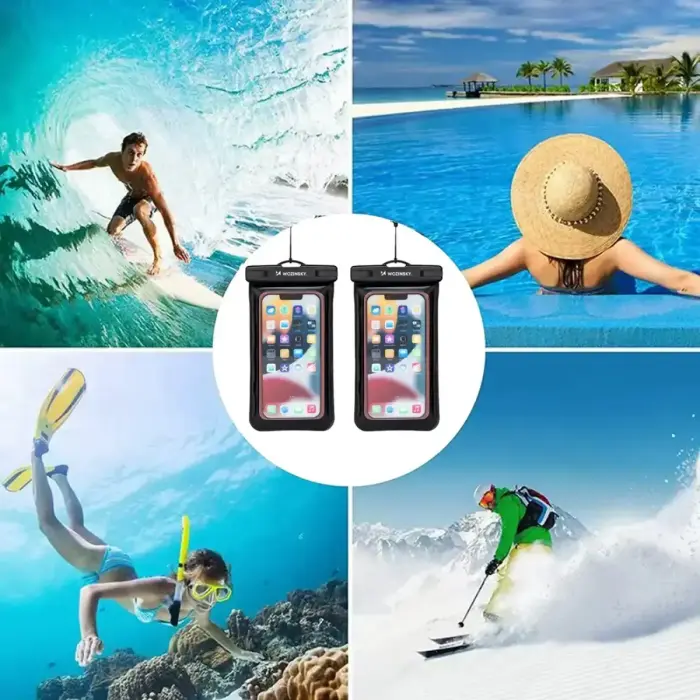 Wozinsky WWE-01 waterproof case with PVC armband - black Фото num