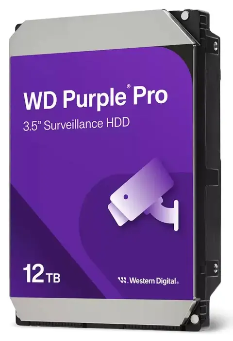 WD PURPLE PRO 12TB / WD122PURP / SATA 6Gb/s / Interní 3,5"/ 7200 rpm / 512MB