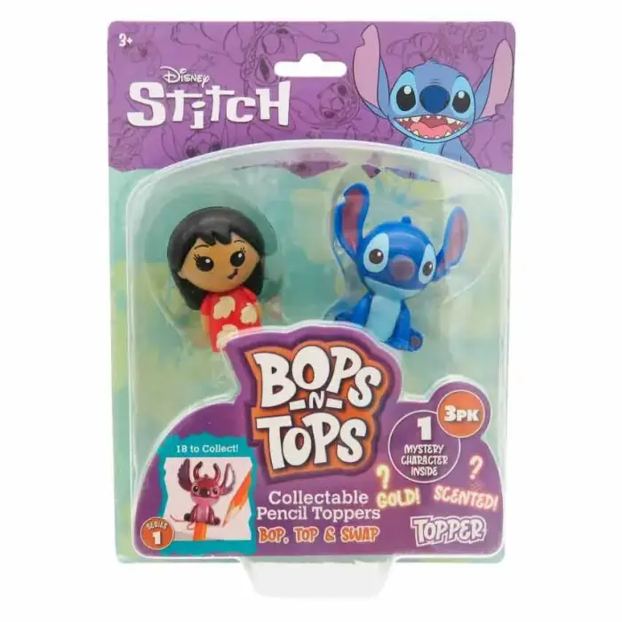 Disney Stitch blisteris ar 3 3D uzgaļiem