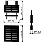 FOLDING PLASTIC GARDEN TABLE 44x44x50CM WHITE — Foto 4