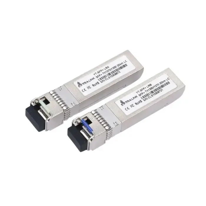 Extralink SFP+ 10G | SFP+ WDM moodul | 10Gbps 1270/1330nm, ühemuuduline, 20km, LC, DOM, paar, loodud HP/ARUBA jaoks