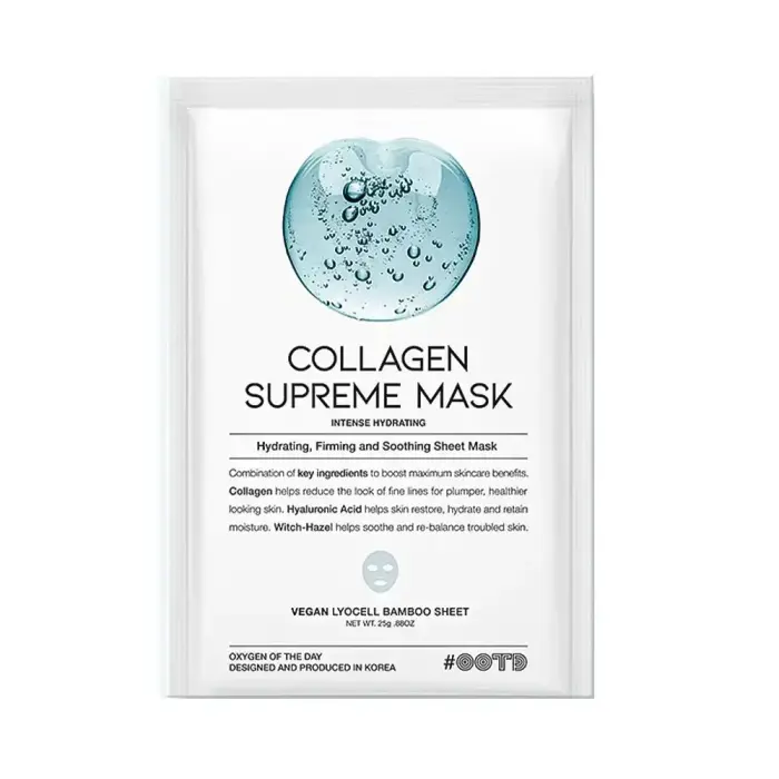 #OOTD, Collagen Supreme, Intense Hydration, Sheet Mask, For Face, 25 ml