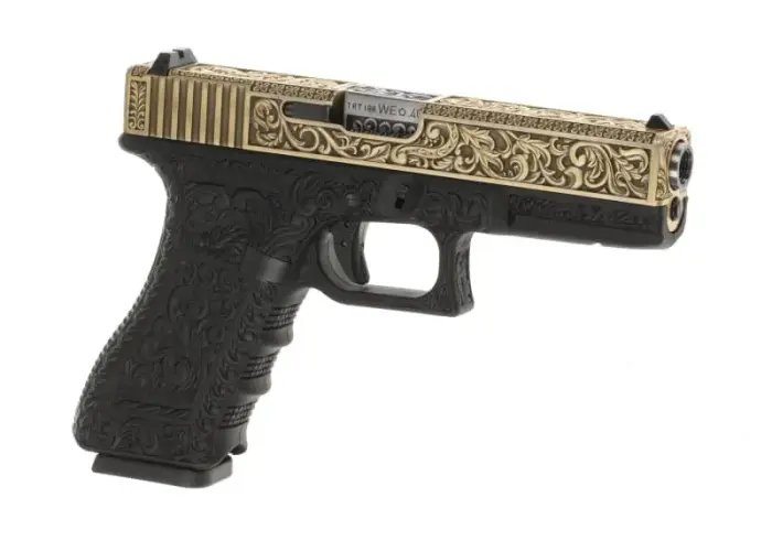 WE17 Etched Metal Version GBB püstol – kuldne