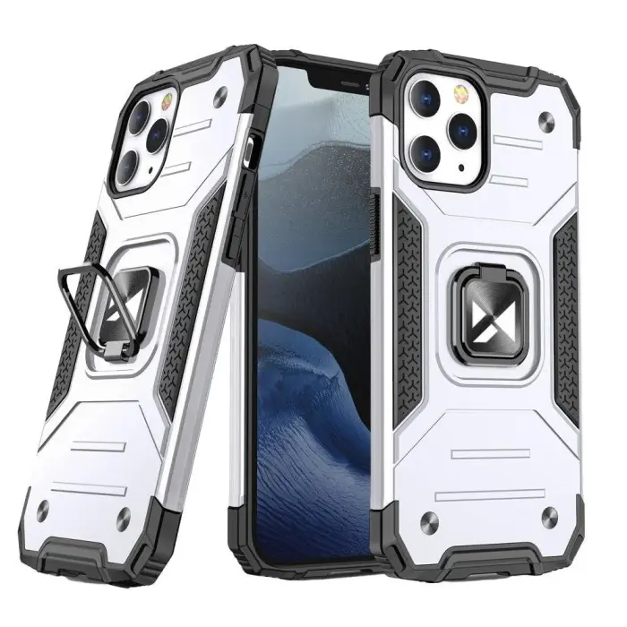 Wozinsky Ring Armor Case for iPhone 13 Pro Max - Silver