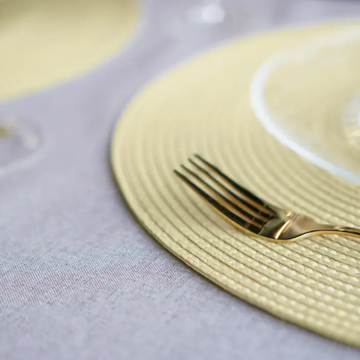 Table placemat Chef, diameter 38 cm, round, light beige Photo