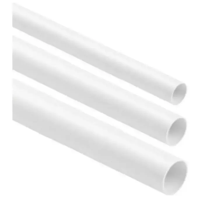 Rigid smooth electrical installation pipe RL-25, 2 m, white (25 pcs)