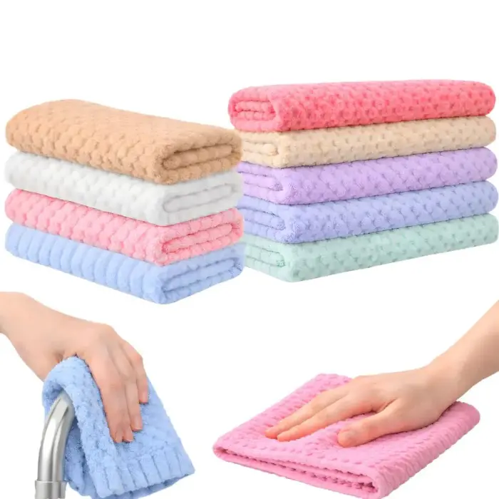 Colourful microfibre cloths set of 5 pieces 30x30 cm for the kitchen absorbent
