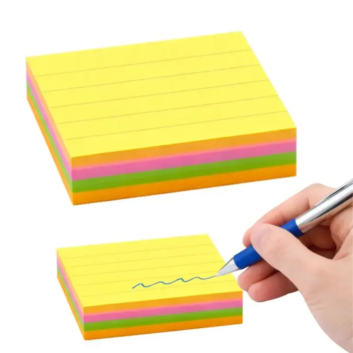 Lined sticky notes, 100 sheets, sticky note pad