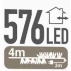 CHRISTMAS LIGHTS STRING LIGHTS 576 LED TIMER 3 COLOURS — Nuotrauka 2