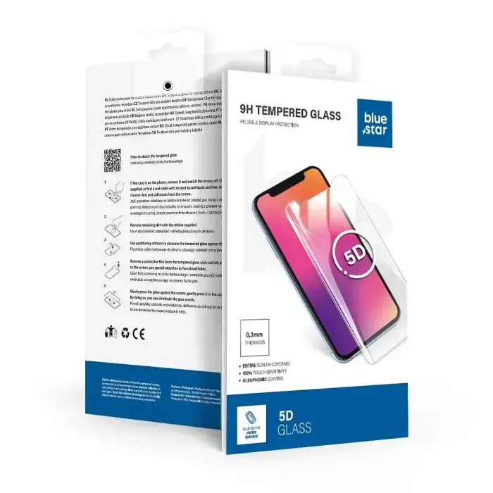 Blue Star 5D aizsargstikls telefona ekrānam iPhone 15 Pro Max