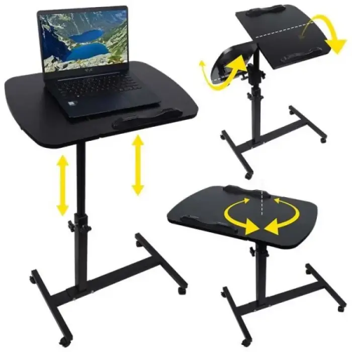 NN D2 adjustable bedside table on wheels
