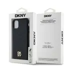DKNY PU Leather Repeat Pattern Stack Logo MagSafe Case for iPhone 11 Black — Photo 5