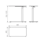Height-adjustable laptop desk, white — Photo 1
