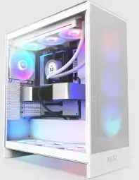 NZXT H7 Flow RGB matēti balts datora korpuss