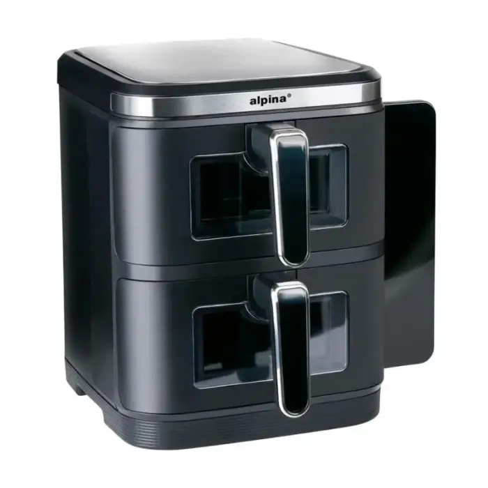 ALPINA Air Fryer 2 x 5.5 L, 2800 W, Black
