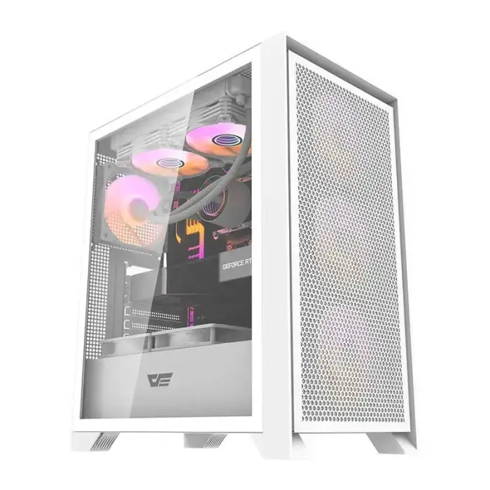 Darkflash DRX70 MESH arvutikorpus + 4 RGB ventilaatorit (valge)