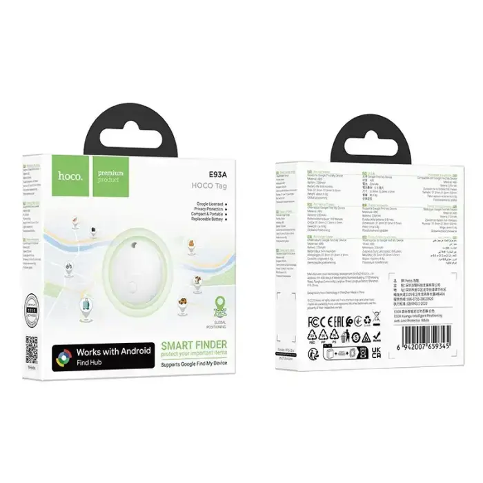 Locator compatible with Google Find My Device Hoco E93A white Photo