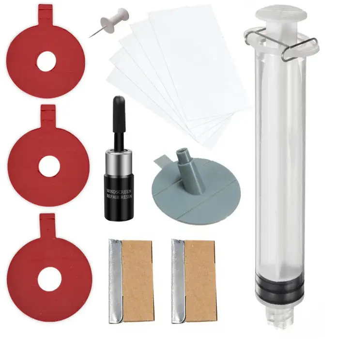 Windscreen damage repair kit
