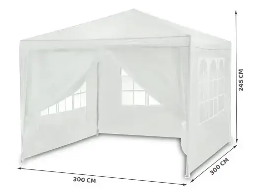 Pawilon ogrodowy biały 3x3m 4936 Photo