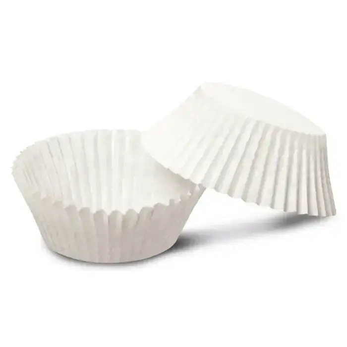 Easy Bake Bio Keksiukų formelės, 100 vnt., Baltos, Ø7x3 cm