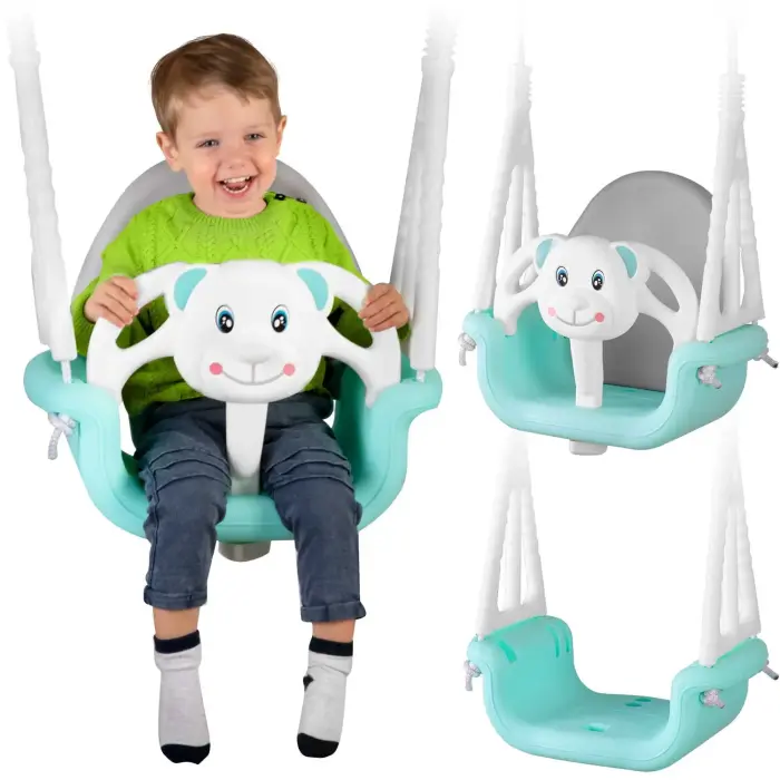 Ricokids Bear 3-in-1 turvahälliga kiik, türkiissinine