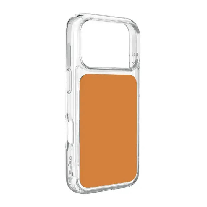 Puro Plate Mag phone case with MagSafe support for iPhone 17 Pro orange