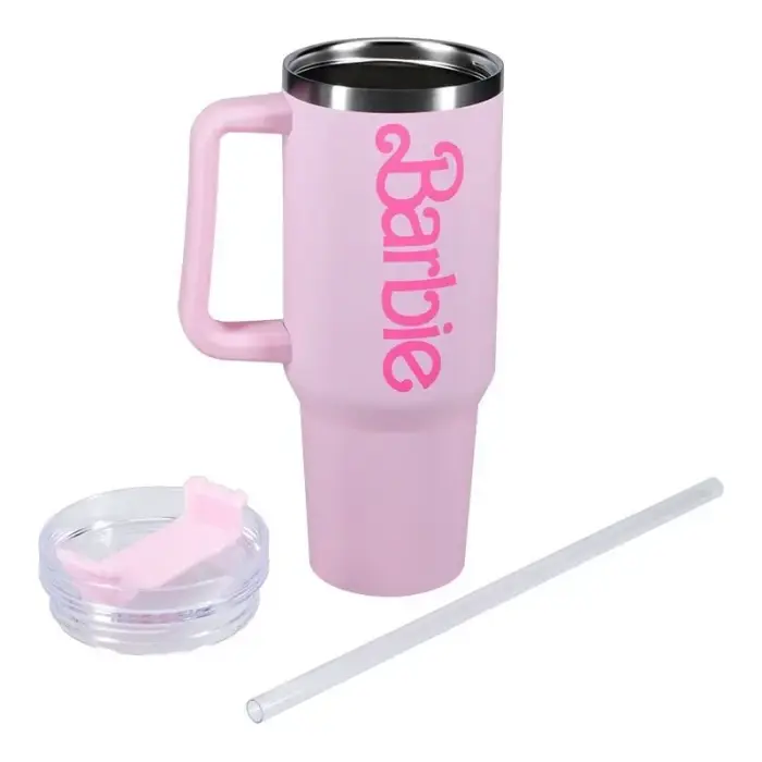 Barbie termo krūze ar salmiņu 1200ml