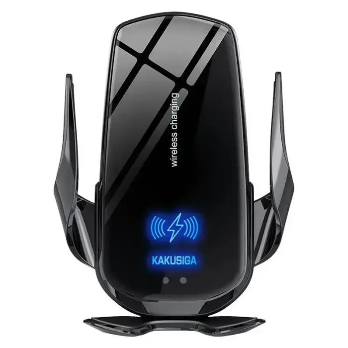 KAKUSIGA KSC-795 Automobilinis laikiklis su 15W bevieliu krovikliu, Juodas