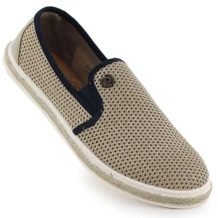 Men's slip-on espadrilles beige Bugatti 321-ASP61-6900 - Buty: 45