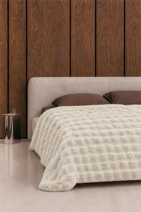 Microfibre blanket Bubbles 150x200 cm, beige