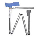 Folding walking stick (silver) — Photo 5
