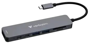 Verbatim USB-C Essentials Multiport Hub 7-Port Docking Station