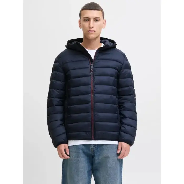 Jack&Jones Vīriešu down jaka JJEBRADLEY LIGHT PUFFER HOOD NOOS 12280970 SKY CAPTAIN, izmērs XL