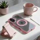 Case for iPhone 15 Frame Circle Stand compatible with MagSafe pink — Foto 3